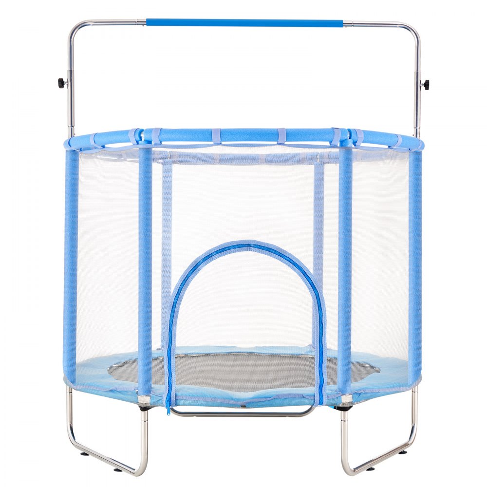 TX-B7110-55in - Adjustable 55" Kids Trampoline with Safety Net for Indoor/Outdoor Fun