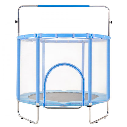 TX-B7110-55in - Adjustable 55" Kids Trampoline with Safety Net for Indoor/Outdoor Fun