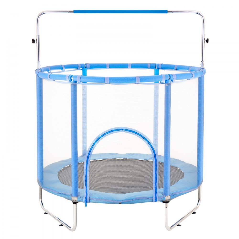 TX-B7110-55in - Adjustable 55" Kids Trampoline with Safety Net for Indoor/Outdoor Fun
