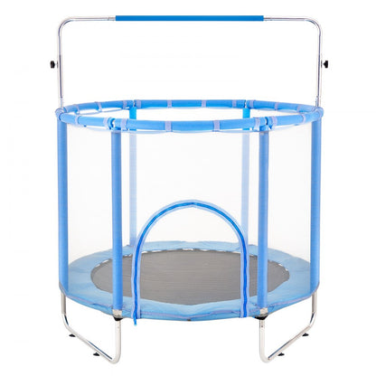 TX-B7110-55in - Adjustable 55" Kids Trampoline with Safety Net for Indoor/Outdoor Fun