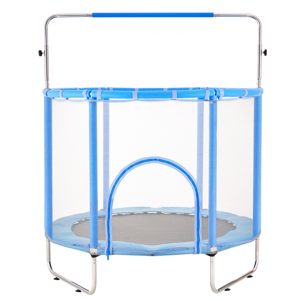 TX-B7110-55in - Adjustable 55" Kids Trampoline with Safety Net for Indoor/Outdoor Fun