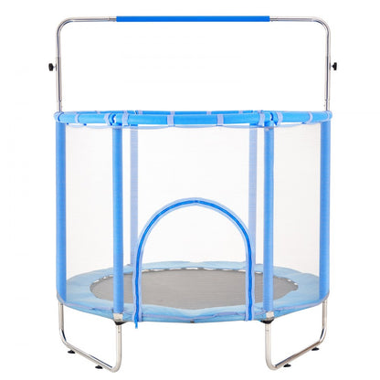 TX-B7110-55in - Adjustable 55" Kids Trampoline with Safety Net for Indoor/Outdoor Fun
