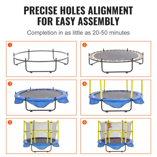 TX-B7110-60 - 5FT Kids Trampoline with Heavy-Duty Frame and Stability Suction Cups