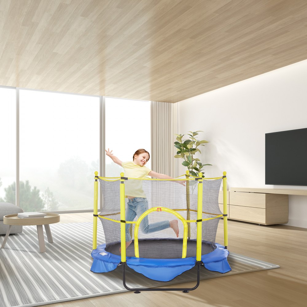 TX-B7110-60 - 5FT Kids Trampoline with Heavy-Duty Frame and Stability Suction Cups