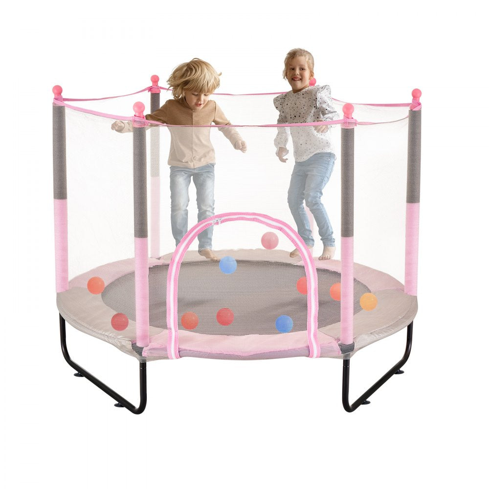 TX-B7110-60in - 60" Kids Trampoline with Safety Net & Basketball Hoop