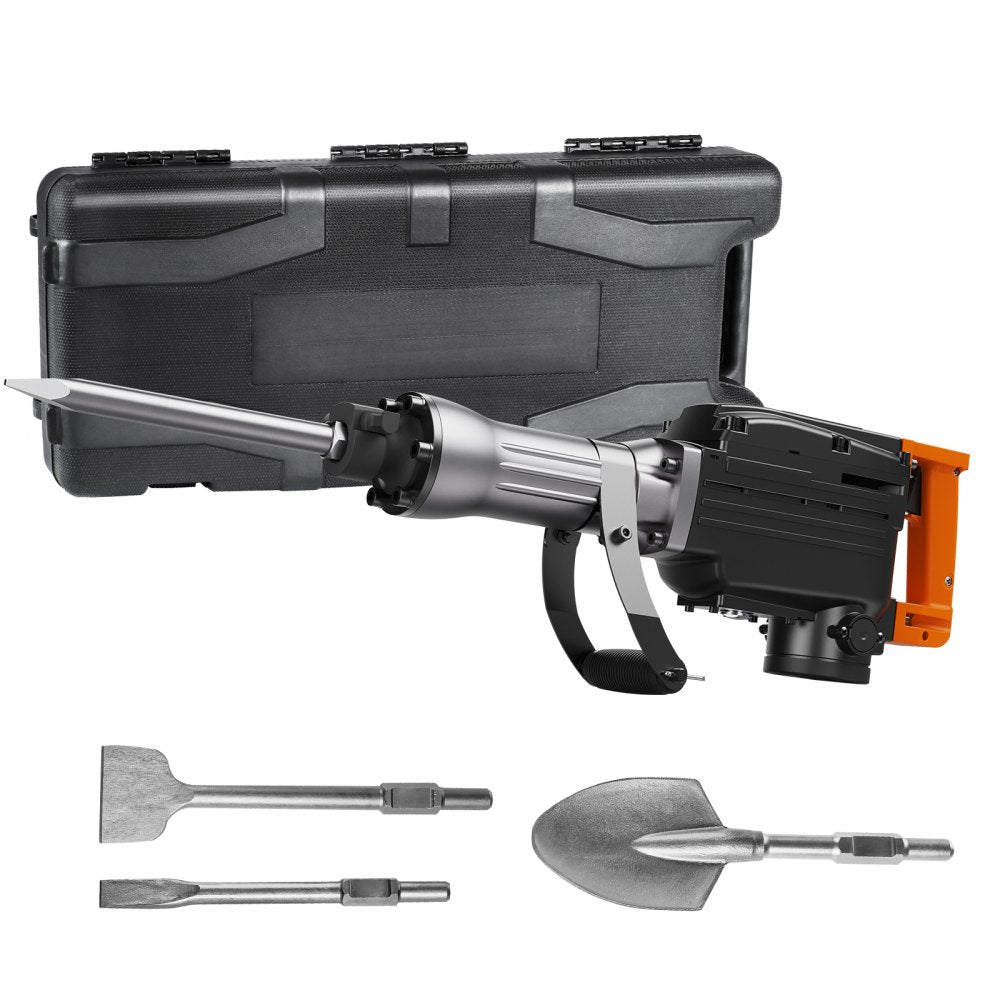 JH-65A - 2200W Heavy-Duty Jack Hammer for Concrete & Stone Demolition