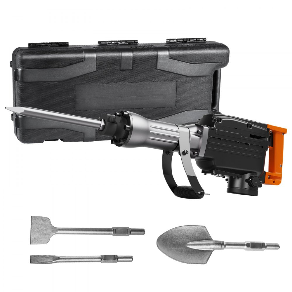 JH-65A - 2200W Heavy-Duty Jack Hammer for Concrete & Stone Demolition