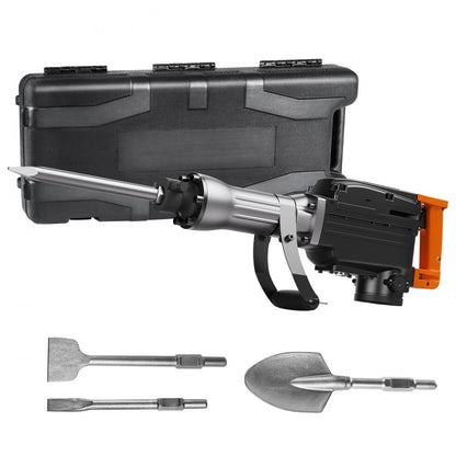 JH-65A - 2200W Heavy-Duty Jack Hammer for Concrete & Stone Demolition