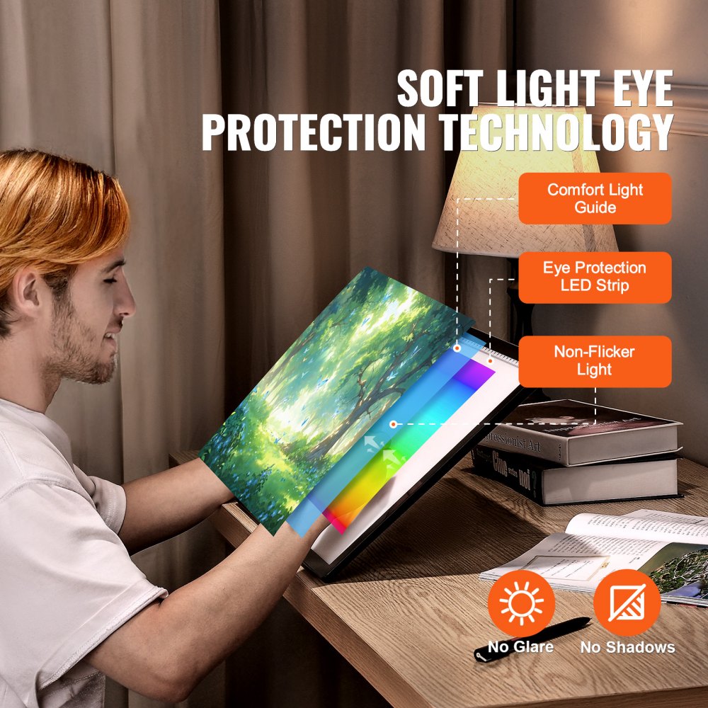 A3-D28 - Portable A3 Rechargeable LED Tracing Pad with Adjustable Brightness