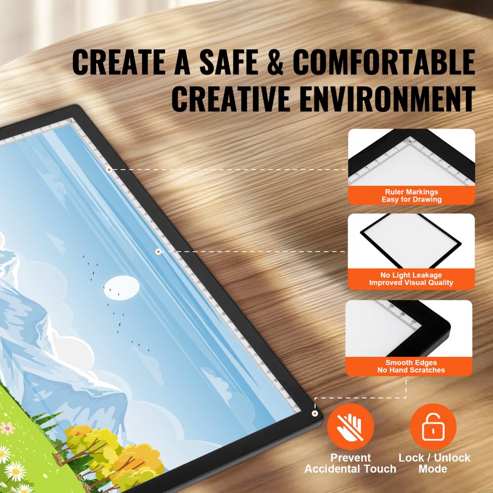 A3-D28 - Portable A3 Rechargeable LED Tracing Pad with Adjustable Brightness