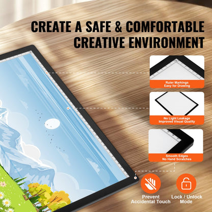 A3-D28 - Portable A3 Rechargeable LED Tracing Pad with Adjustable Brightness