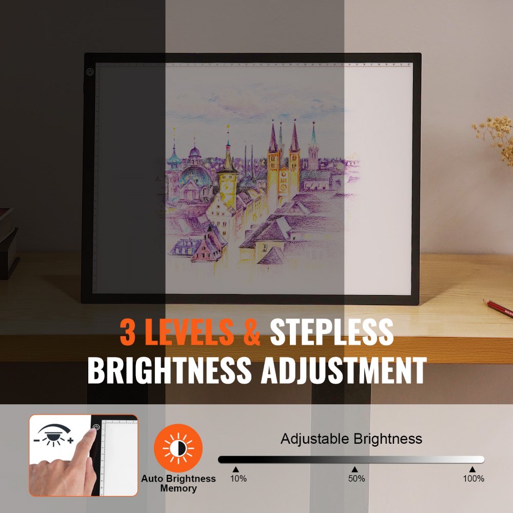 A3-20 - Ultra-Thin A3 LED Tracing Pad with Dimmable Brightness