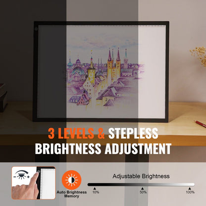 A3-20 - Ultra-Thin A3 LED Tracing Pad with Dimmable Brightness