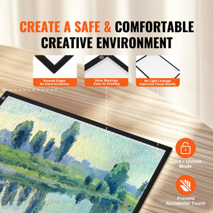 A3-20 - Ultra-Thin A3 LED Tracing Pad with Dimmable Brightness