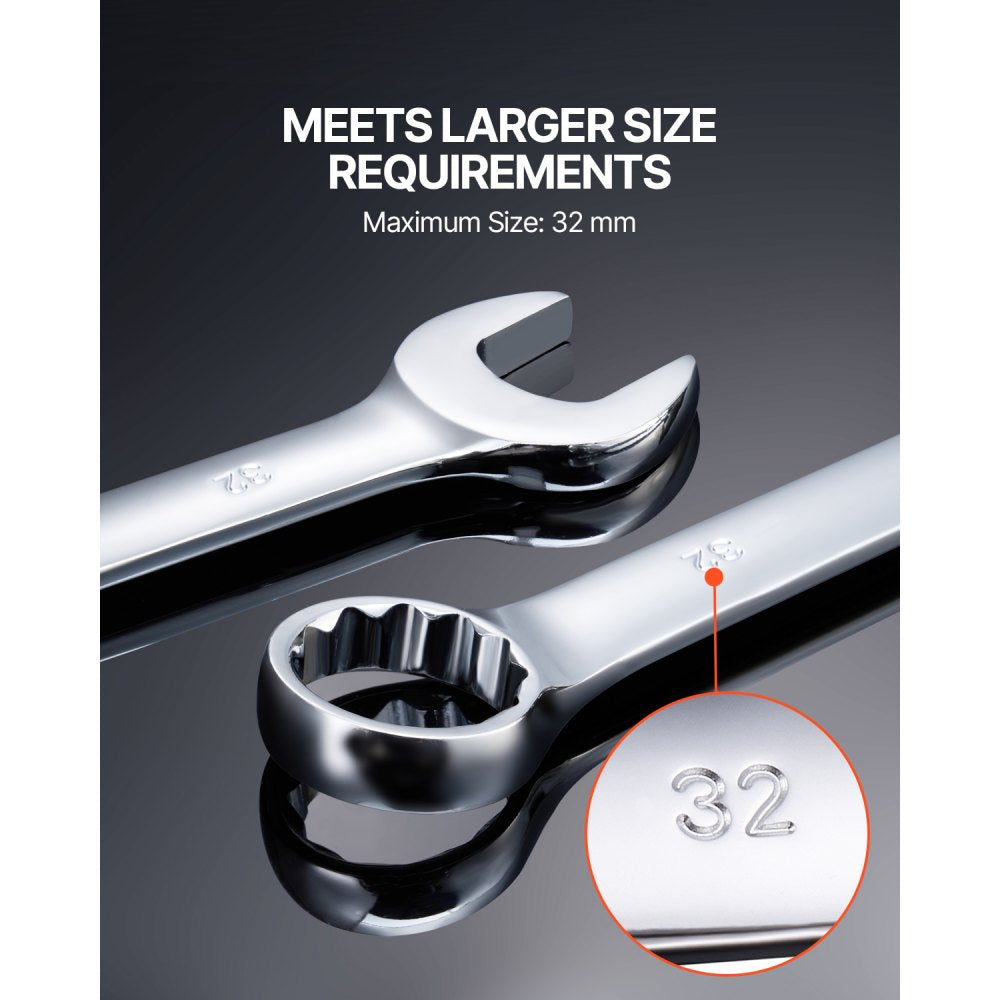 L0025B - 25-Piece Metric Wrench Set 6mm to 32mm, Ergonomic Design