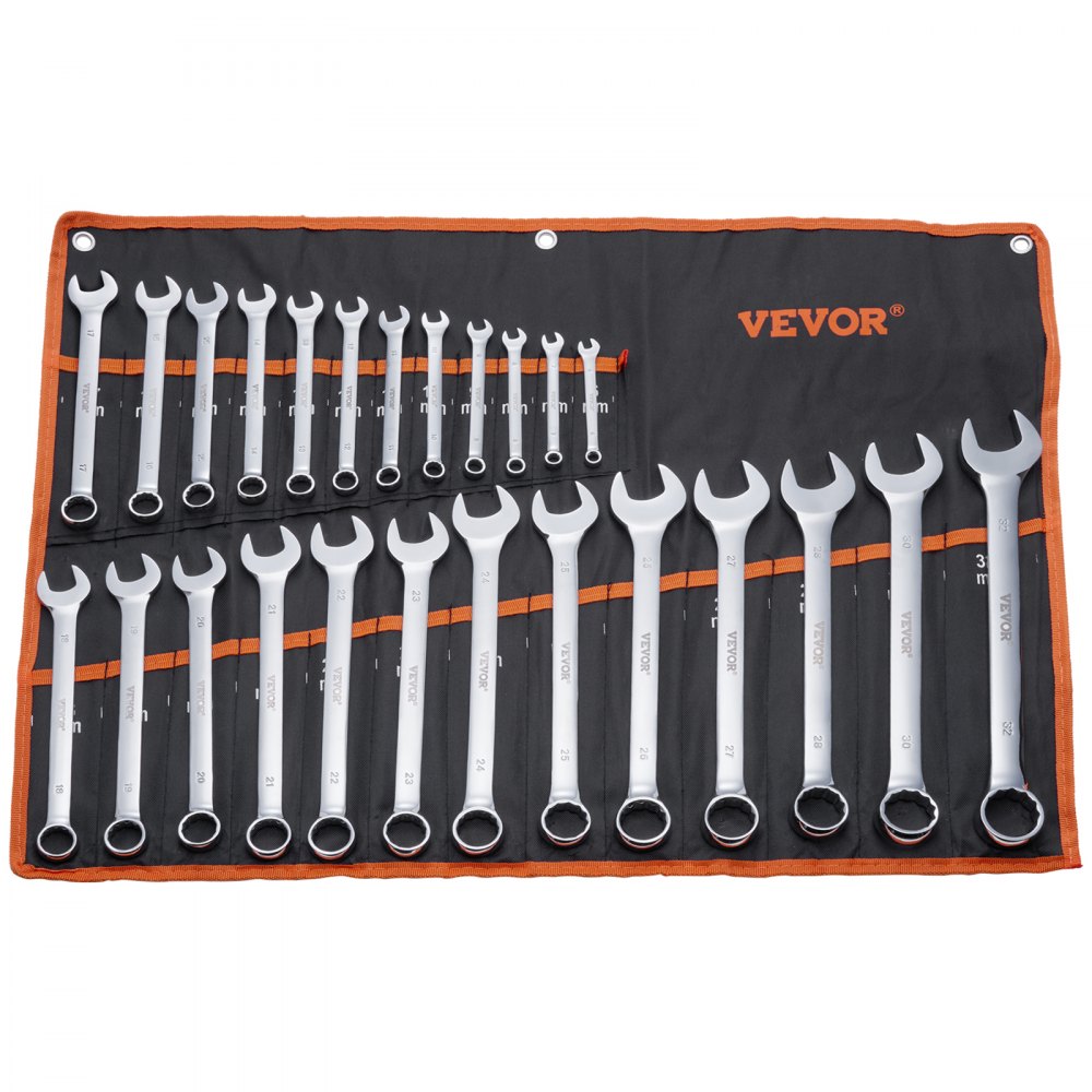 L0025B - 25-Piece Metric Wrench Set 6mm to 32mm, Ergonomic Design