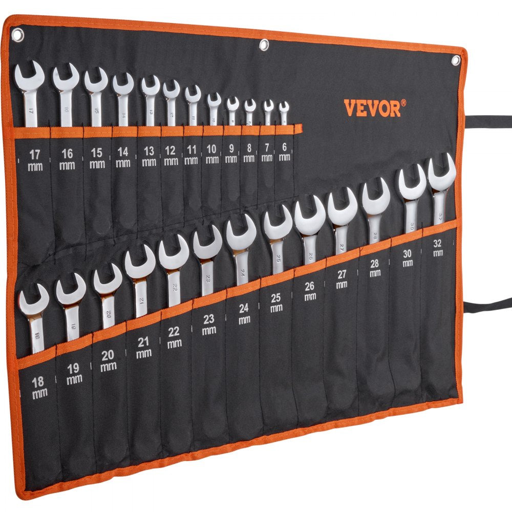 L0025B - 25-Piece Metric Wrench Set 6mm to 32mm, Ergonomic Design