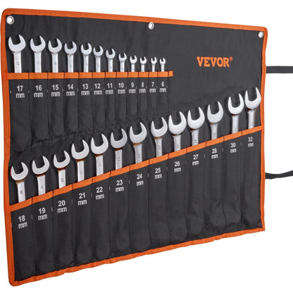 L0025B - 25-Piece Metric Wrench Set 6mm to 32mm, Ergonomic Design
