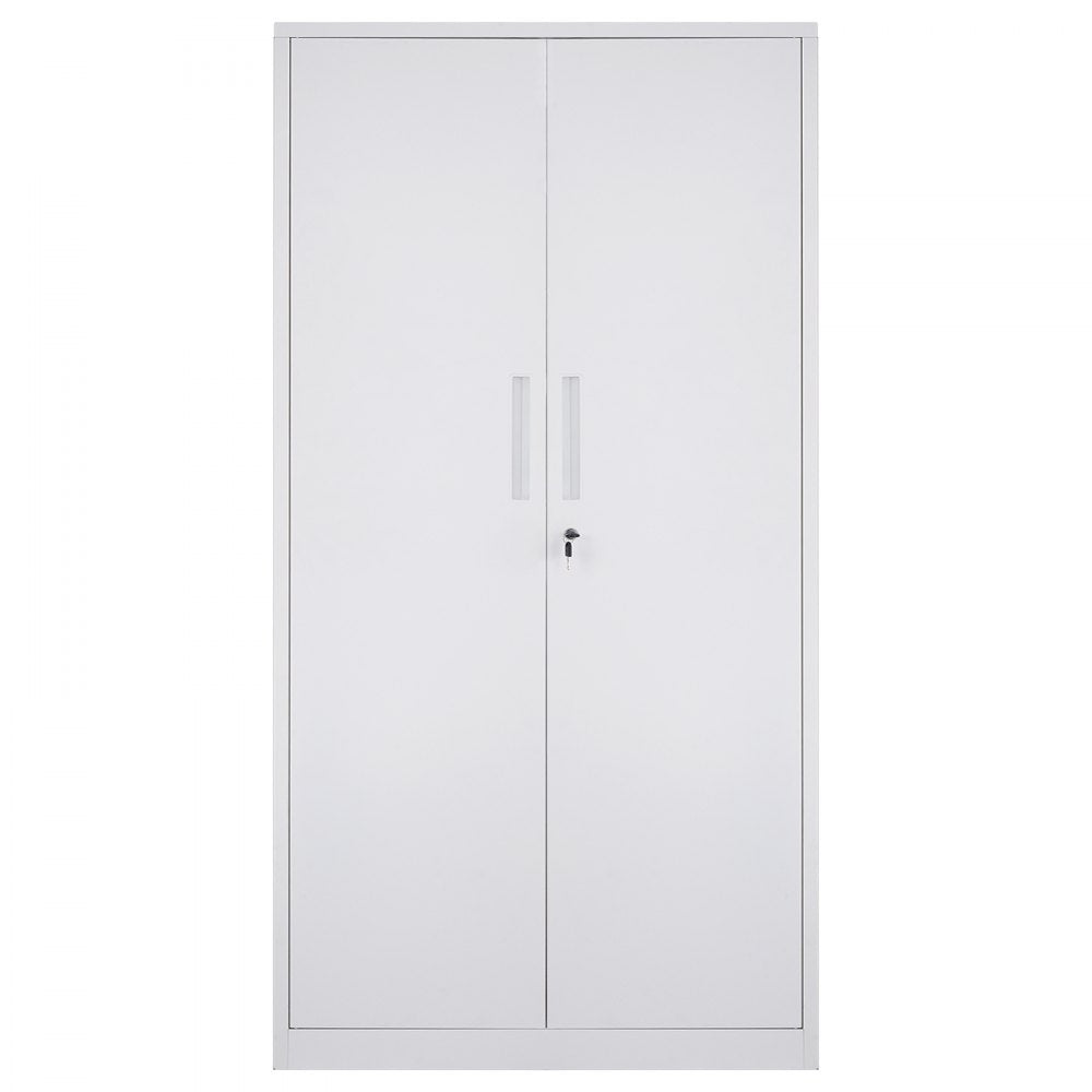 010477196039 - 31.5" Wide Steel Storage Cabinet with Adjustable Shelves & Locking Doors