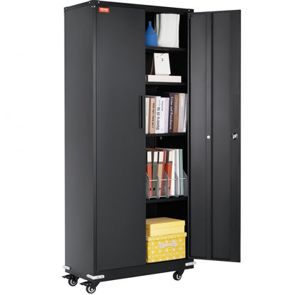 010830226357 - Premium Steel Locking Storage Cabinet with Adjustable Shelves