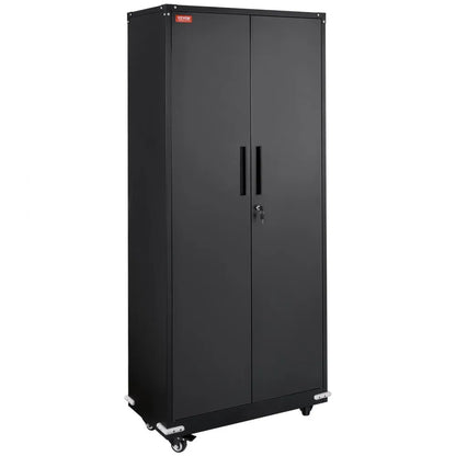 010830226357 - Premium Steel Locking Storage Cabinet with Adjustable Shelves