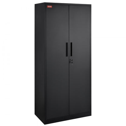 010253256136 - 71'' Steel Storage Cabinet with 4 Adjustable Shelves & Locking Doors