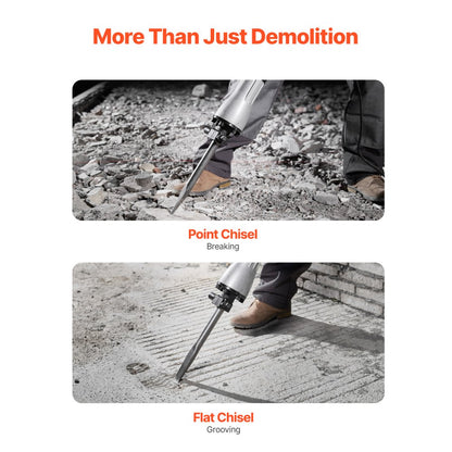 JH-65A - 2200W Heavy-Duty Electric Jackhammer for Concrete & Demolition