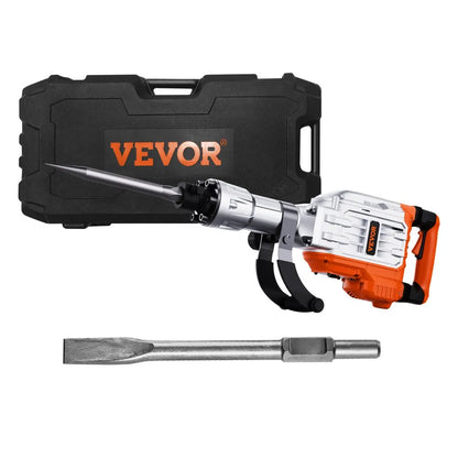 JH-65 - 3500W VEVOR Jack Hammer with 360° Handle & 2 Chisel Bits