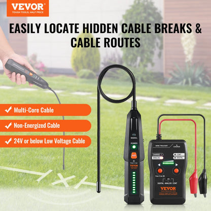 EM2425 - VEVOR Cable Locator: 3280ft Range, Lightweight & Durable Design