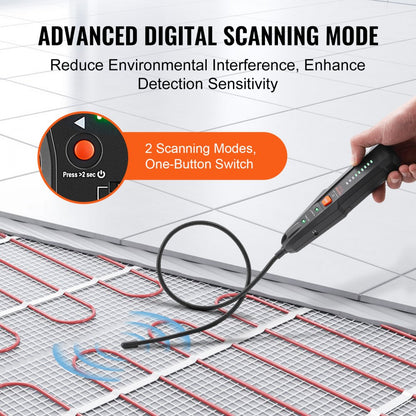 EM2425 - VEVOR Cable Locator: 3280ft Range, Lightweight & Durable Design