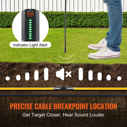 EM2425 - VEVOR Cable Locator: 3280ft Range, Lightweight & Durable Design