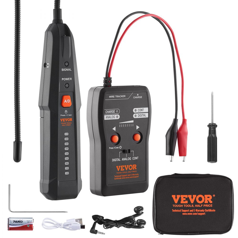 EM2425 - VEVOR Cable Locator: 3280ft Range, Lightweight & Durable Design