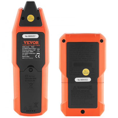 TS552 - Compact VEVOR Cable Locator for 12-600V Lines, 6561ft Range