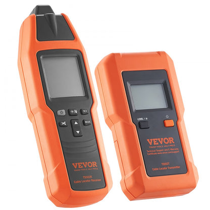 TS552 - Compact VEVOR Cable Locator for 12-600V Lines, 6561ft Range