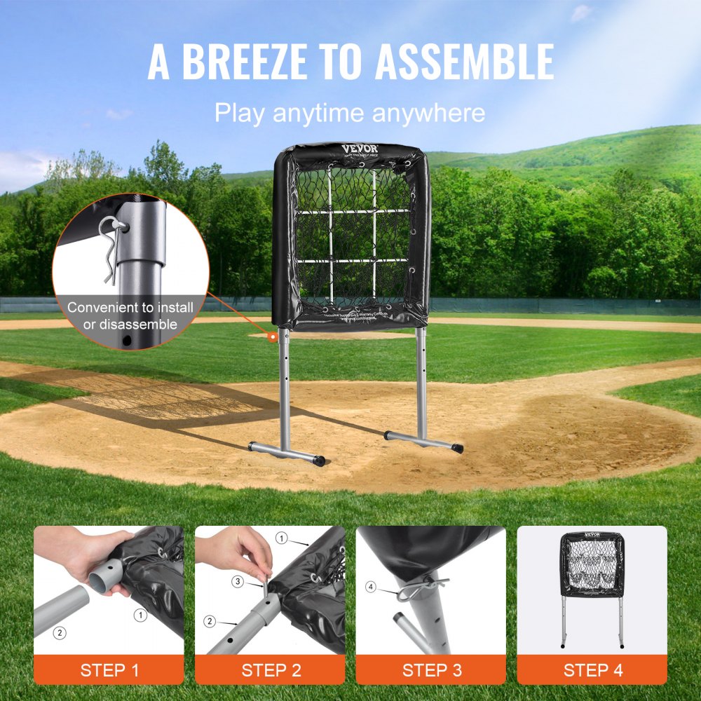 SSPDYTQ003 - Durable 9 Hole Baseball Training Net for Young Pitchers
