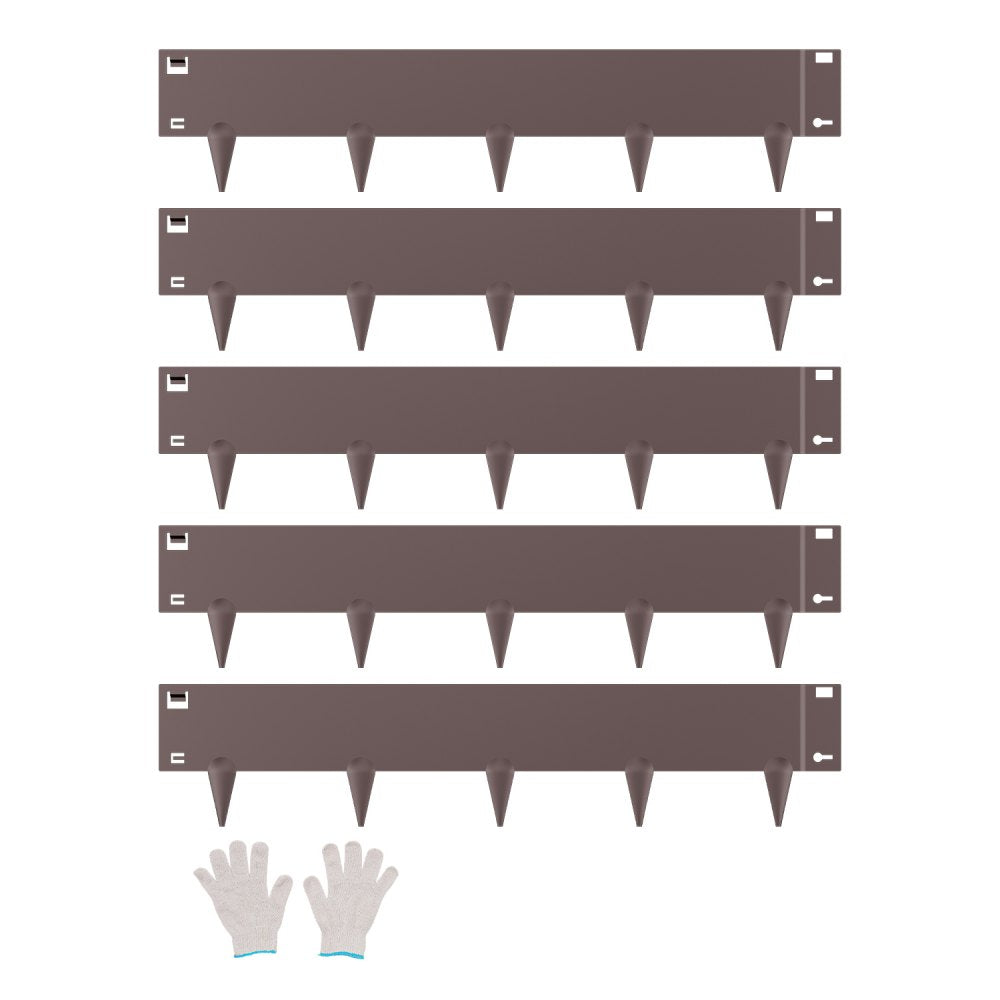 ZY-39X5-5Brown - Flexible Galvanized Steel Landscape Edging for Garden Borders