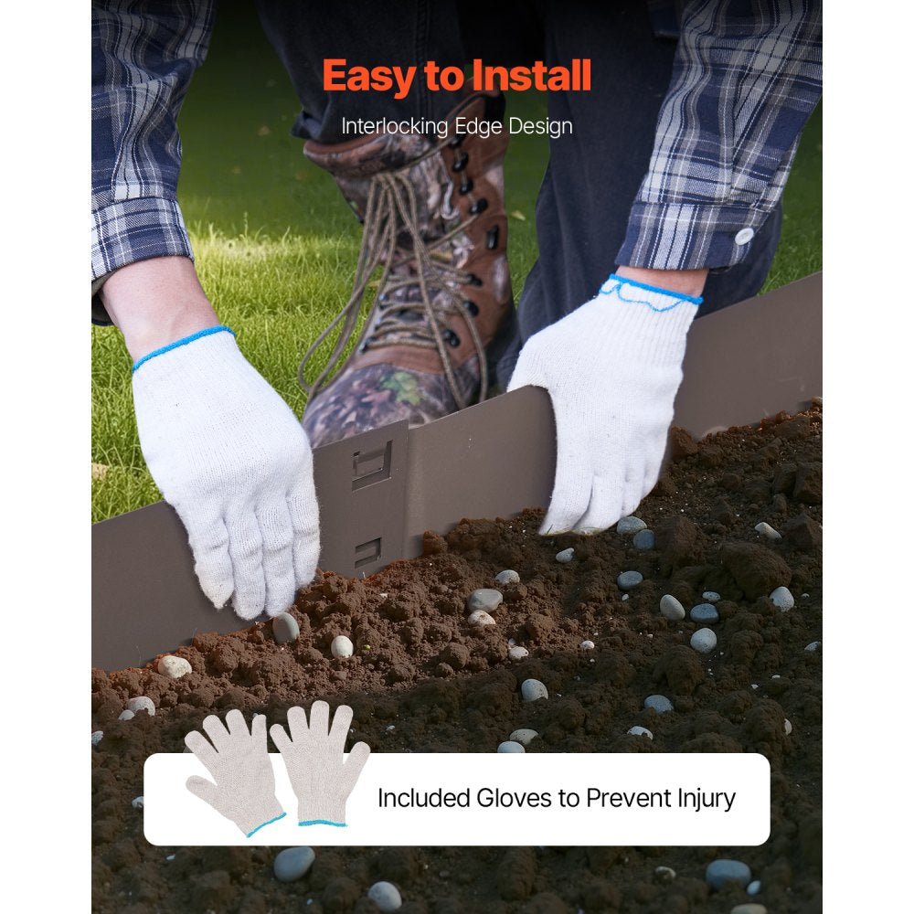 ZY-39X3-5Brown - Durable Galvanized Steel Landscape Edging for Garden Borders