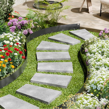 ZY-39X5-5Black - Flexible Galvanized Steel Landscape Edging for Garden Borders
