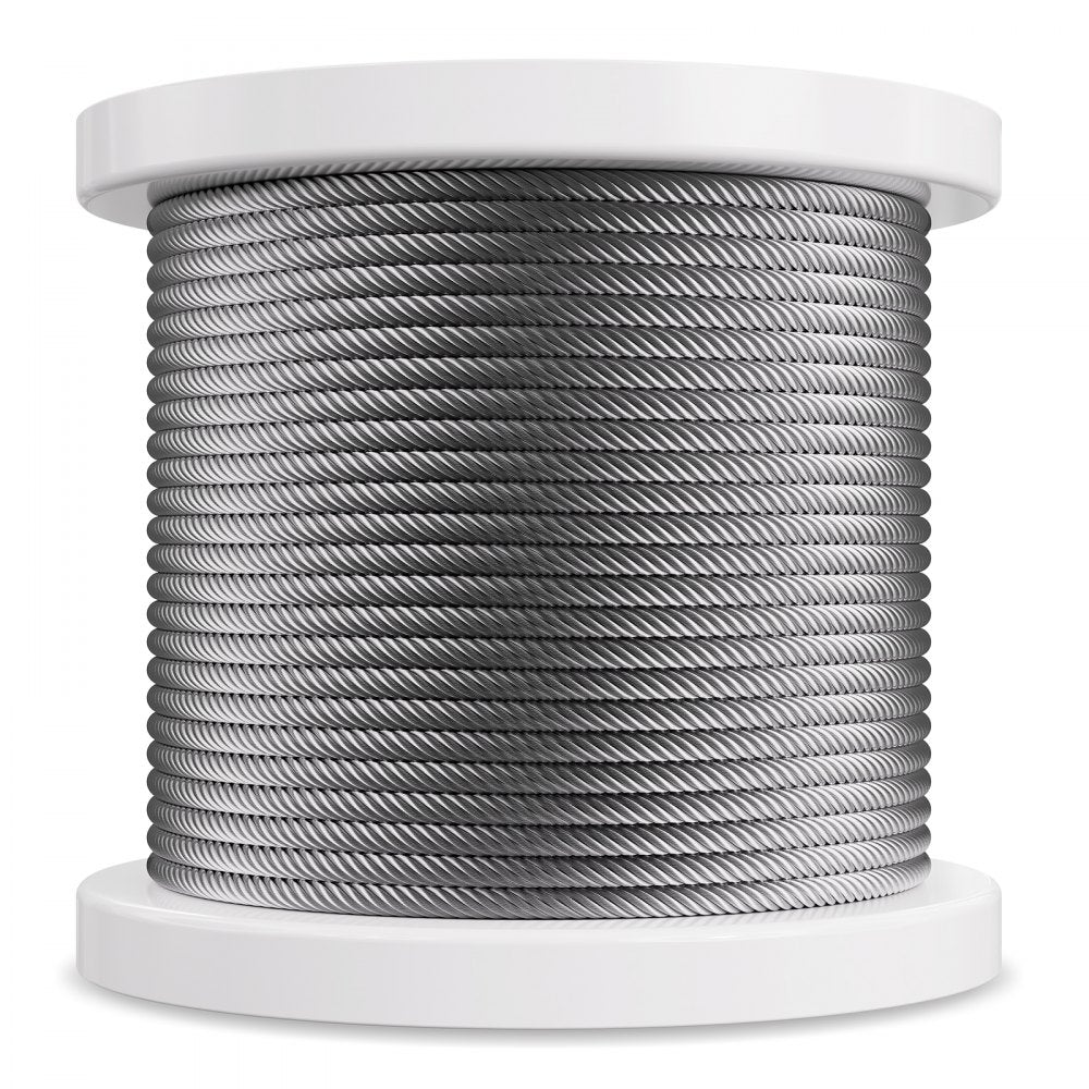 S1/4-250 - 250 ft Galvanized Steel Wire Rope for Outdoor Use