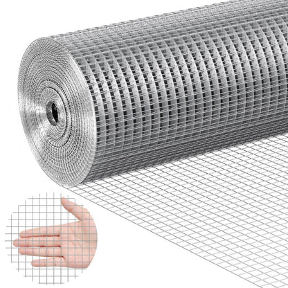 SS121224100G - 24in Galvanized Hardware Cloth, 1/2in Mesh for Garden Protection