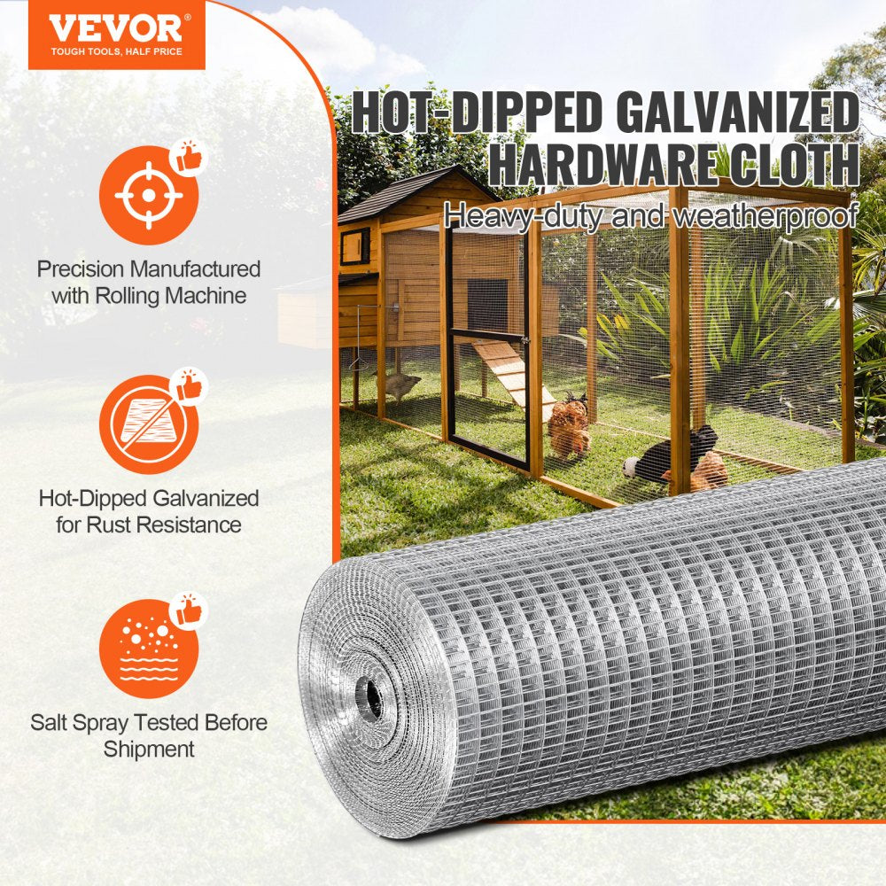 SS12122425G - 24" x 25ft 19-Gauge Galvanized Wire Mesh for Fencing
