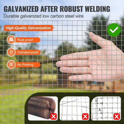 SS12122425G - 24" x 25ft 19-Gauge Galvanized Wire Mesh for Fencing