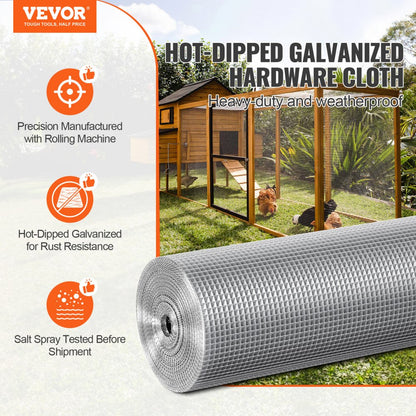 SS141436100G - 36in Hot-Dipped Galvanized Wire Mesh for Garden Protection
