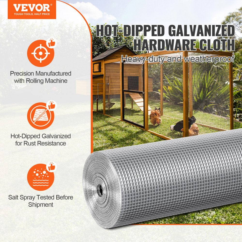 SS14143650G - 36in Galvanized Hardware Cloth for Garden Protection