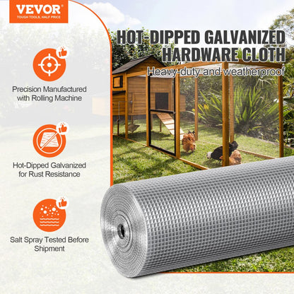SS14143650G - 36in Galvanized Hardware Cloth for Garden Protection