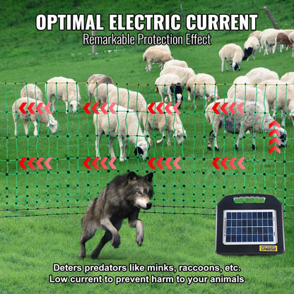 S1261015D - 50" Electric Fence Netting for Goats & Sheep, Portable PE Fencing