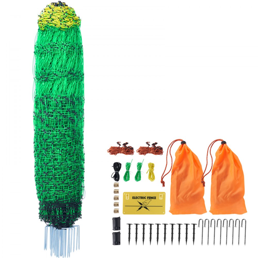 S1261015D - 50" Electric Fence Netting for Goats & Sheep, Portable PE Fencing
