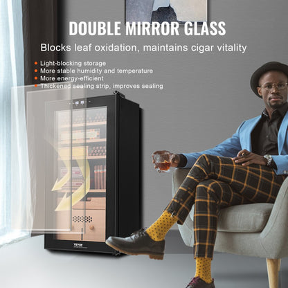 JCC82 - VEVOR Cigar Humidor with Climate Control, 16-22°C Range