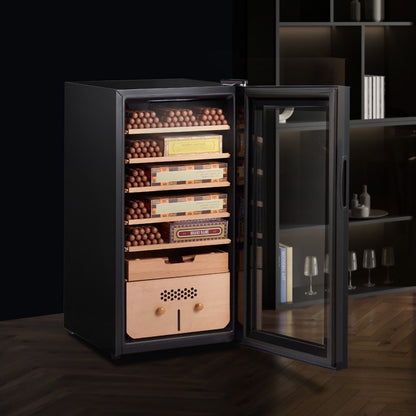 JCC82 - VEVOR Cigar Humidor with Climate Control, 16-22°C Range