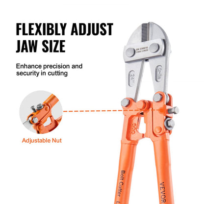 L2363 - Durable 24" Bolt Cutter with Ergonomic Grip and Adjustable Jaw